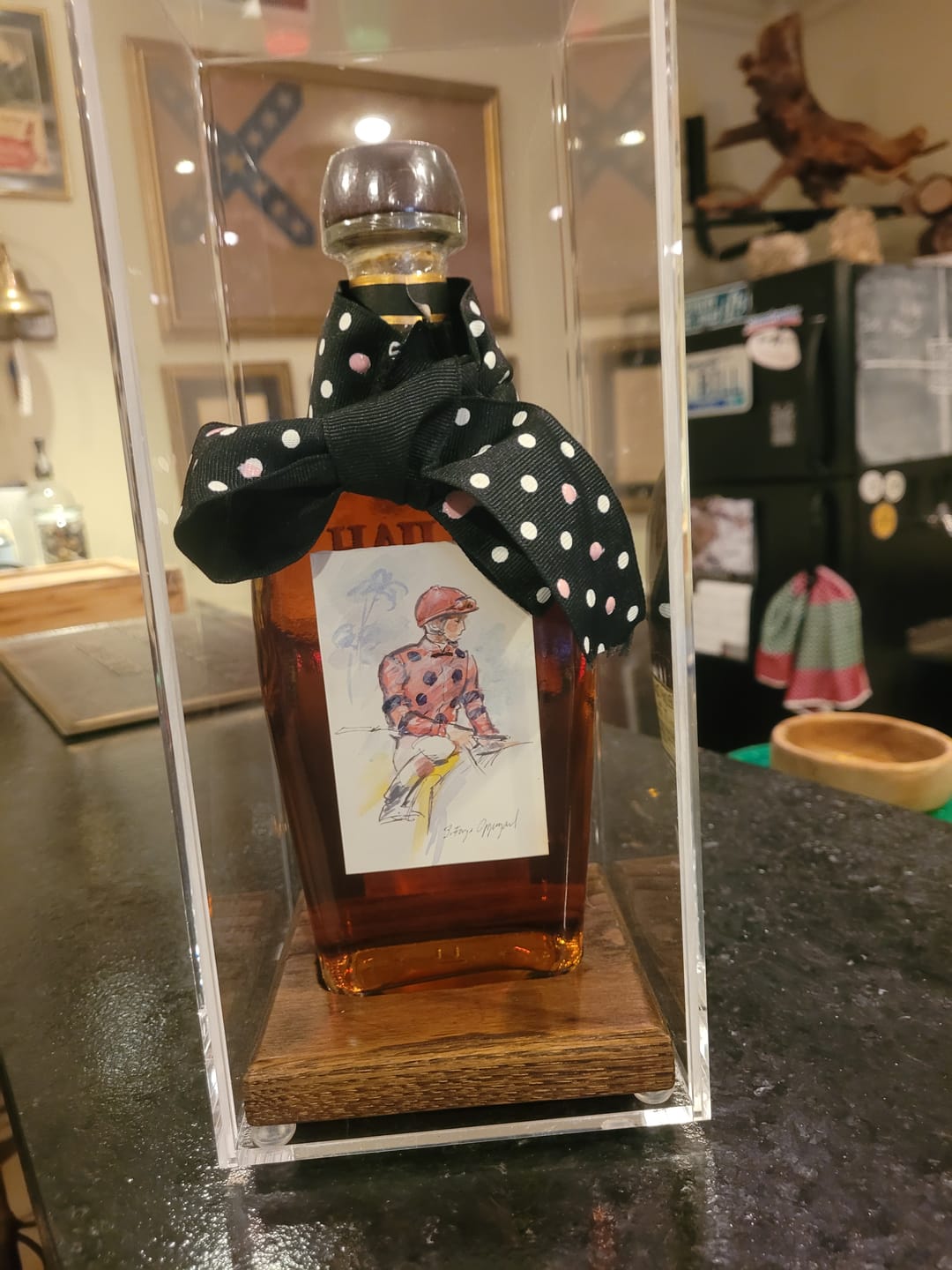 Customer photo review of Acrylic Wine Bottle Display Case – Better Display Cases (A017, A078 & A120)