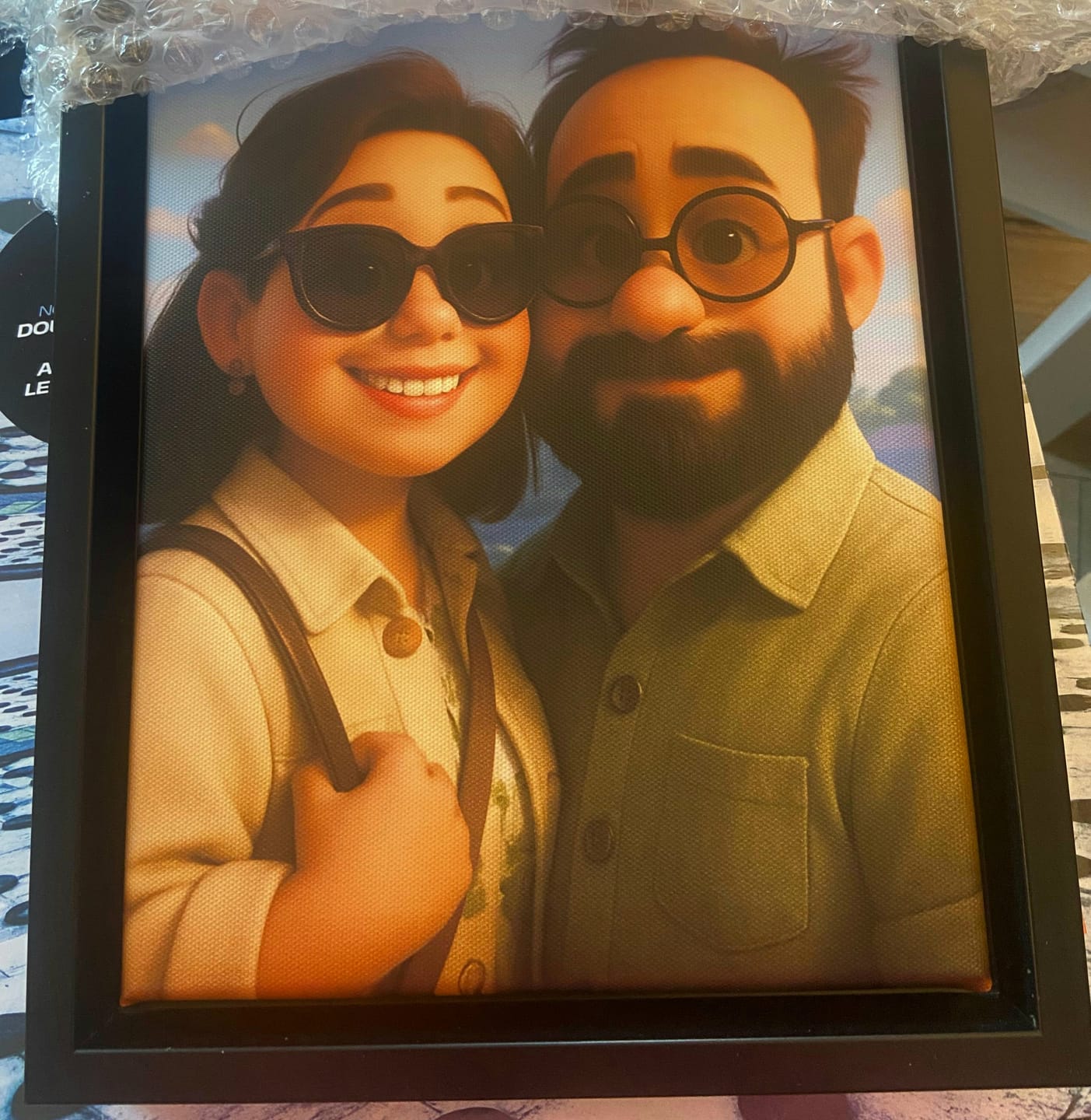 Customer photo review of Toile personnalisée - Portrait Animé
