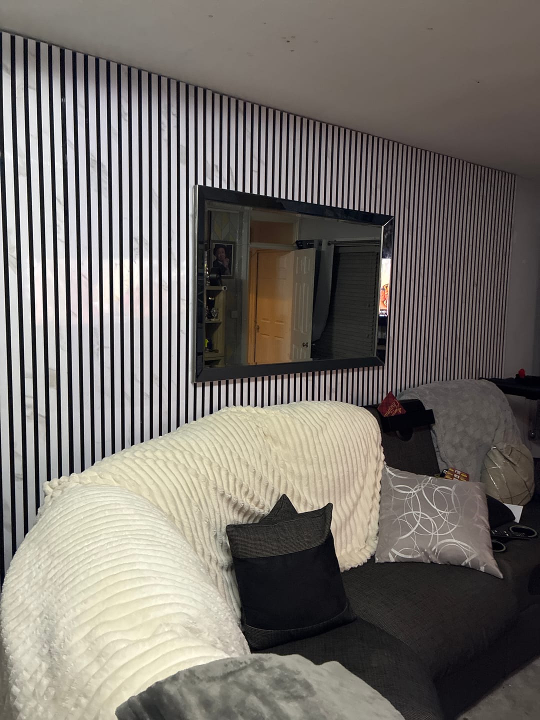 Customer photo review of Premium Acoustic Marble Wall Panel (Multiple Colours)