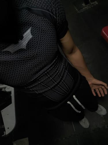 Customer photo review of BATMAN COMPRESSION TEES #4259