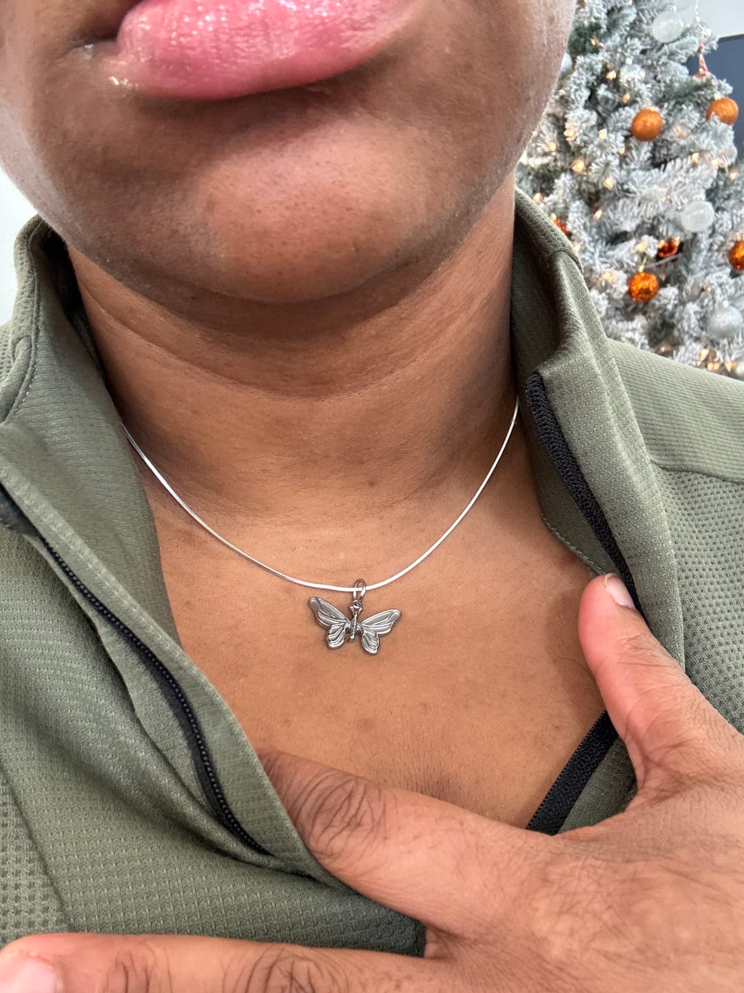 Customer photo review of BUTTERFLY PENDANT