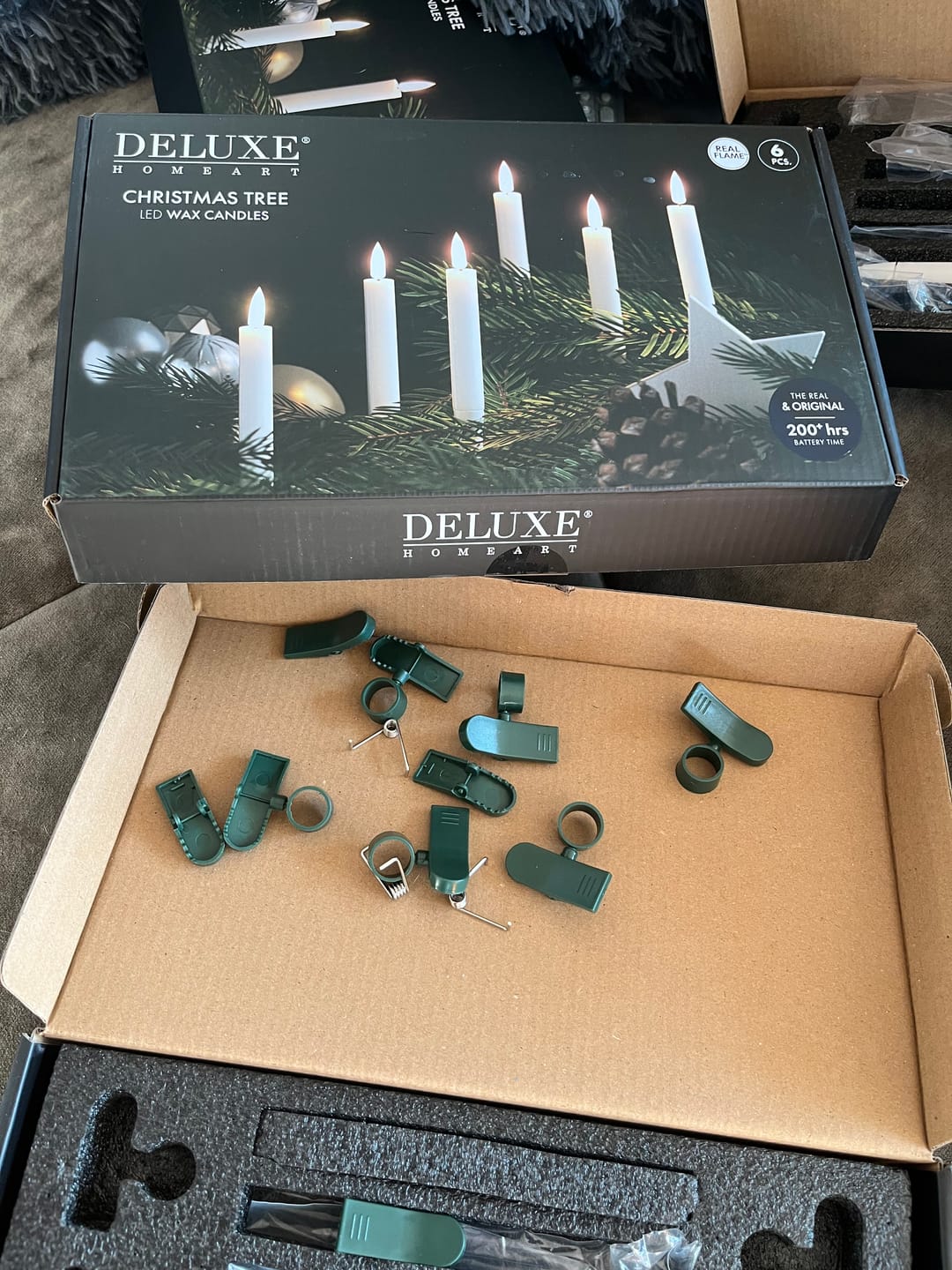 Customer photo review of Juletræslys belagt med stearin 6 stk