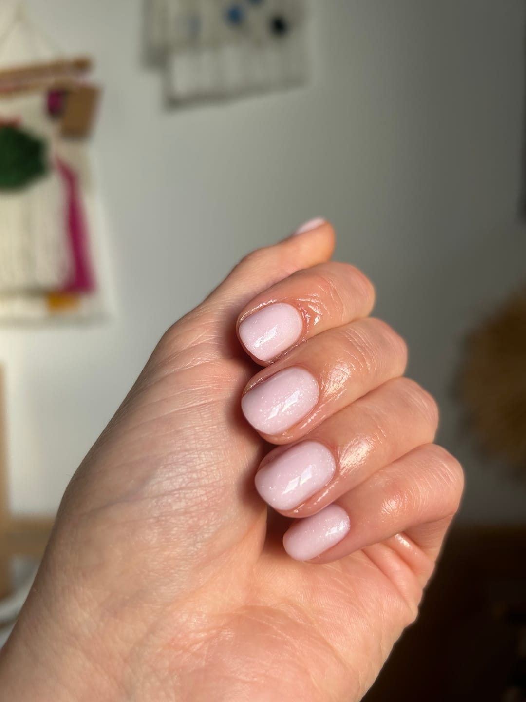 Customer photo review of Semilac Extend Care 5in1 806 Glitter Delicate Pink