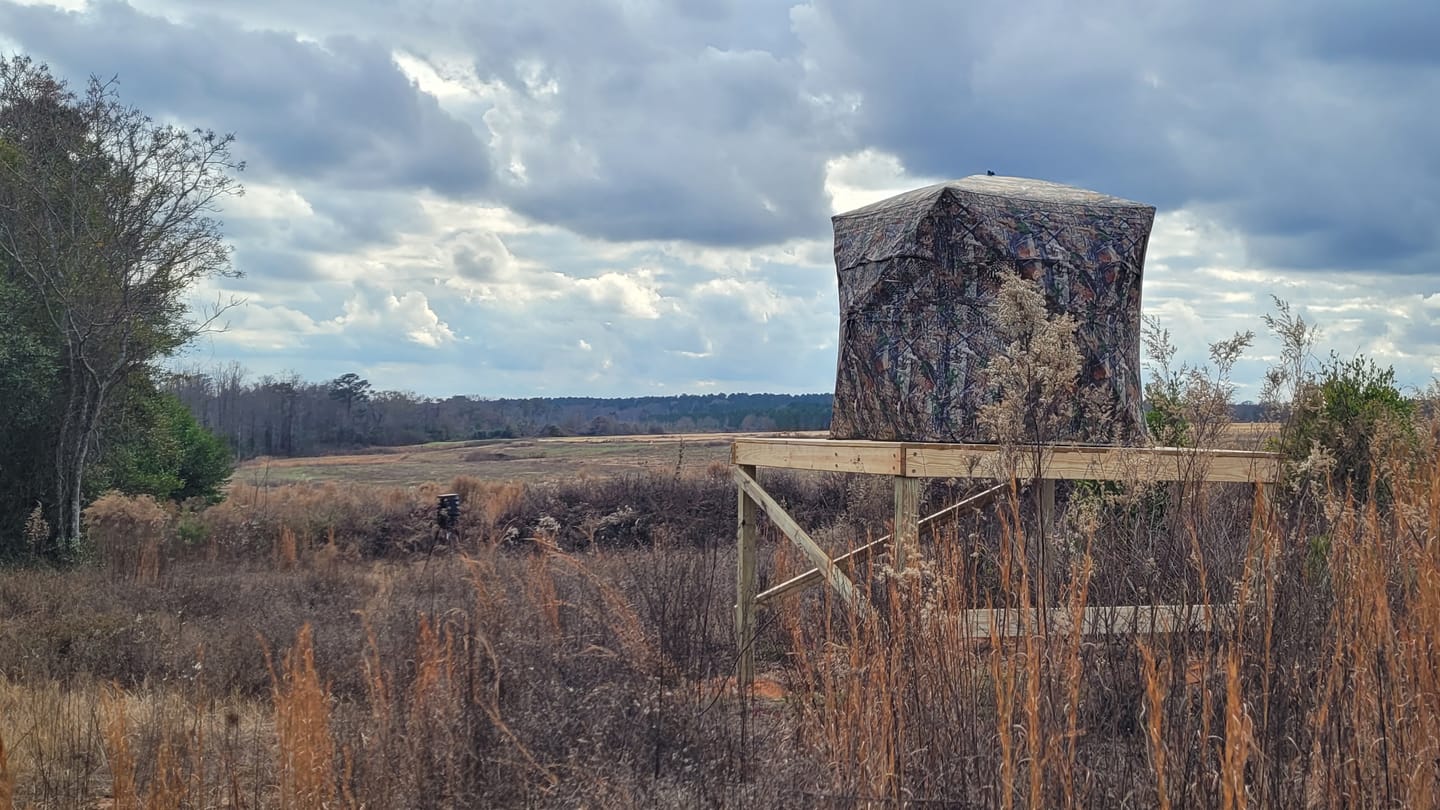 Customer photo review of VisX See Through 300D Hunting Blind 2-3 Person Pop Up Ground Deer Blind