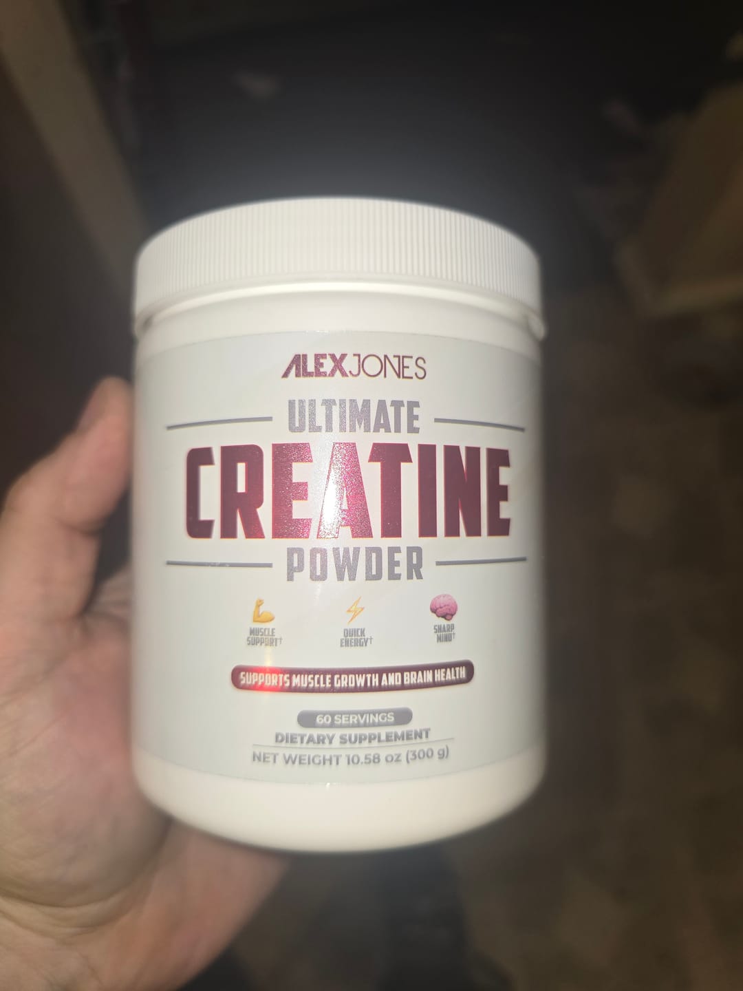 Customer photo review of Ultimate Creatine Powder by Alex Jones
