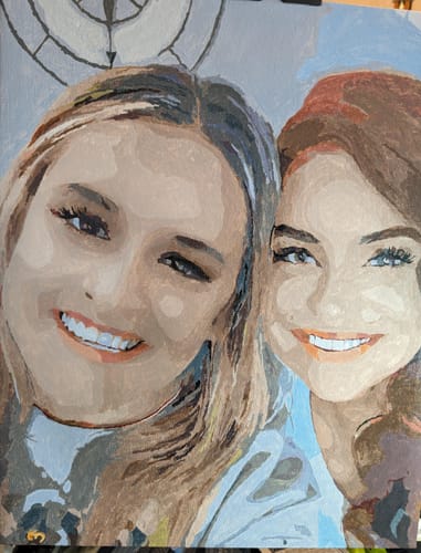 Customer photo review of Custom Portrait Paint By Numbers