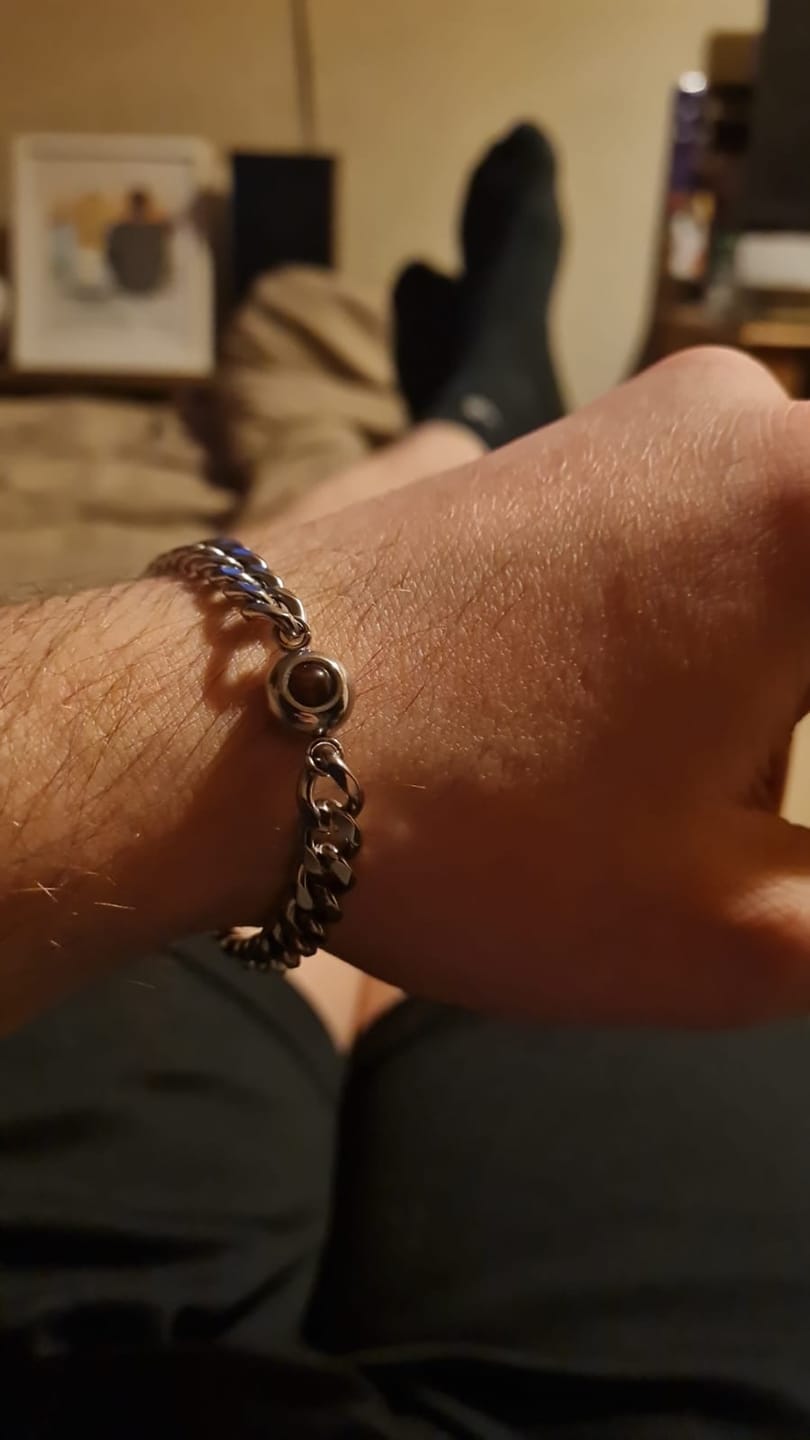 Customer photo review of Steel Photo Bracelet