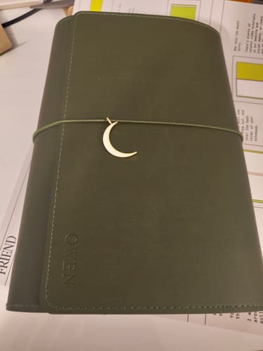 Customer photo review of Refillable Folio - Olive Green Trifold
