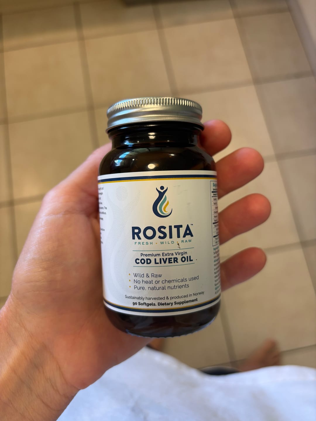 Customer photo review of Rosita Extra Virgin Cod Liver Oil 90 Softgels