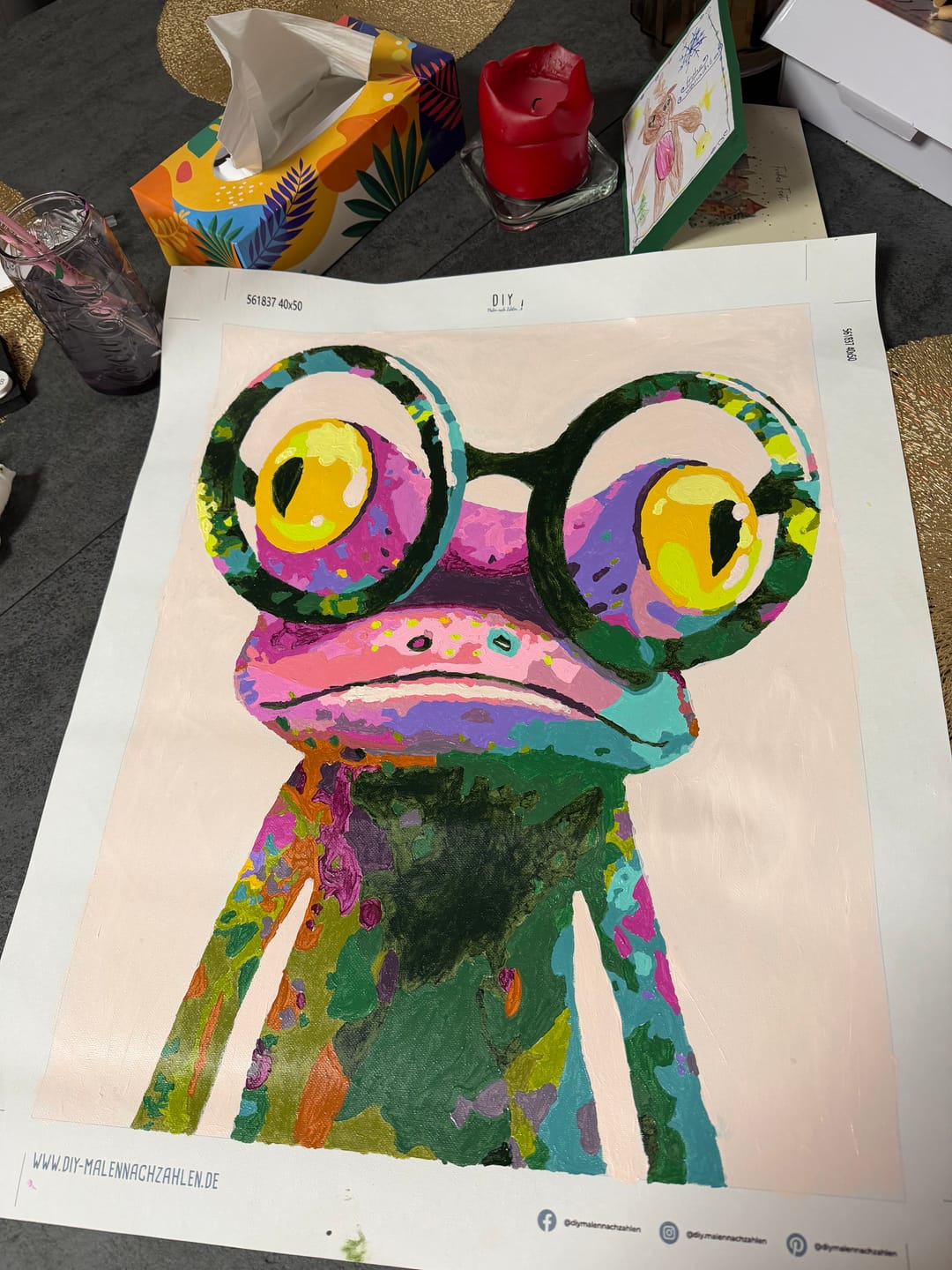 Customer photo review of Malen nach Zahlen - Fröhlicher Frosch