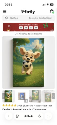 Customer photo review of Dein Haustier als Cartoon - Individuelle Leinwand