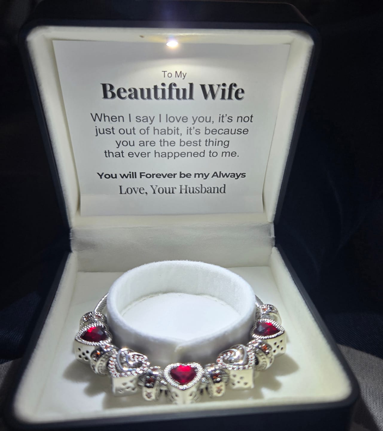 Customer photo review of To My Wife - You Are The Best Thing Bracelet