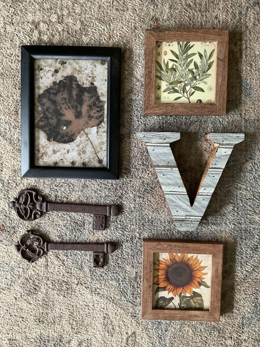 Customer photo review of Farmhouse Wood Slat Letters - Weathered White