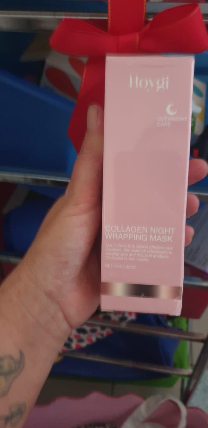 Customer photo review of The Naked Skin™ Collagen Overnight Wrapping Mask