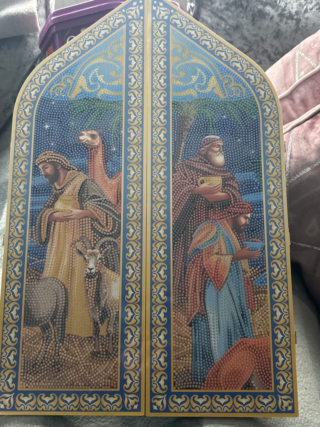 Customer photo review of Nativity Crystal Art Fold Out Decoration