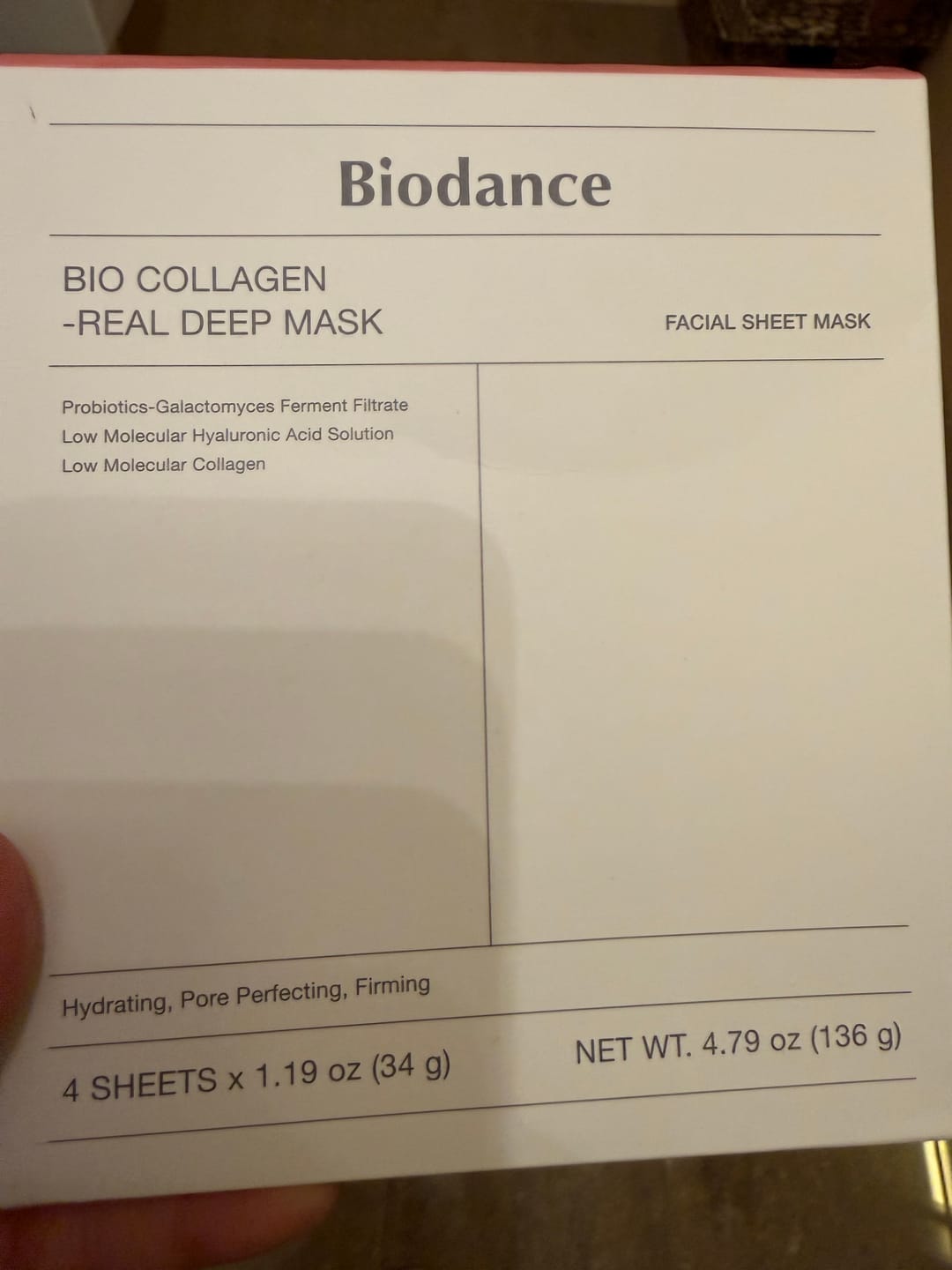 Customer photo review of Nakts hidrogela maska ar kolagēnu Biodance Bio-Collagen Real Deep Mask
