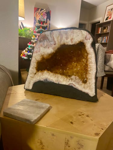 Customer photo review of Extra Quality Citrine Cathedral, 35.4 lbs & 10.9" Tall #5603-0392