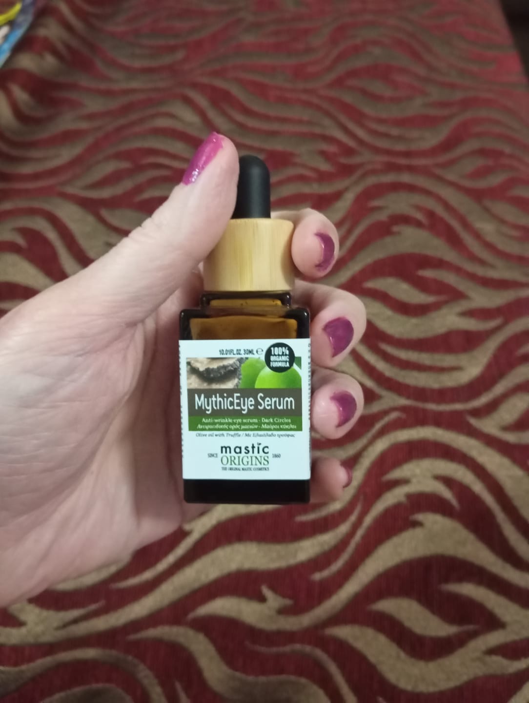 Customer photo review of MythicEye Serum