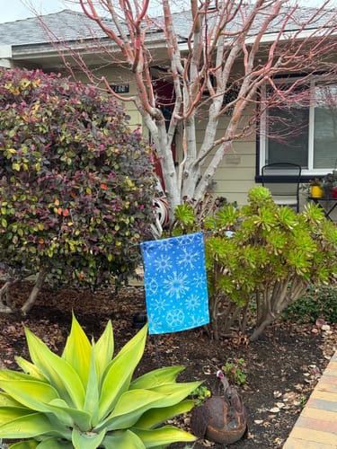 Customer photo review of Subtle F*ck Trump Snowflakes Garden Flag