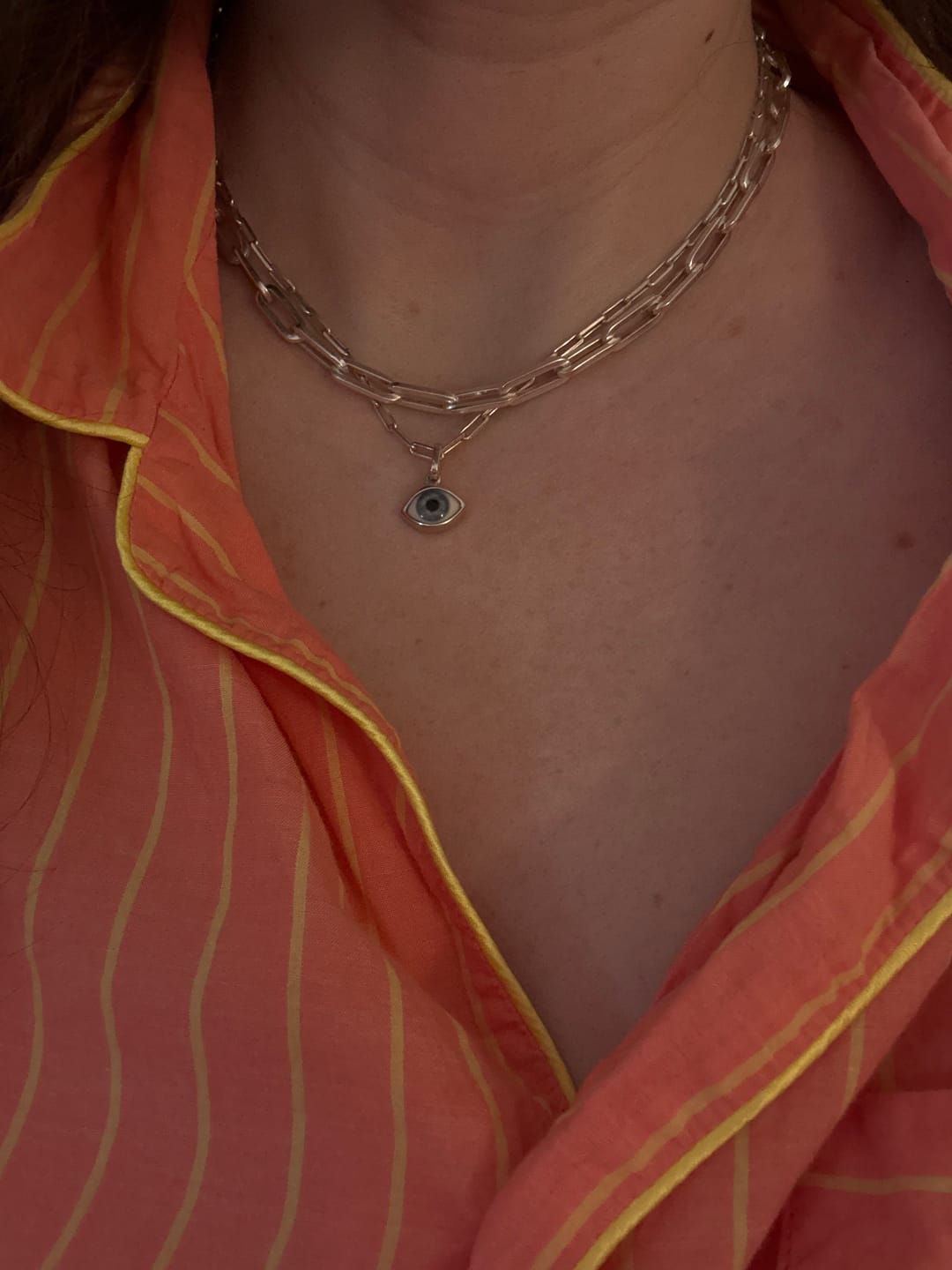 Customer photo review of Custom Mini Eye Pendant