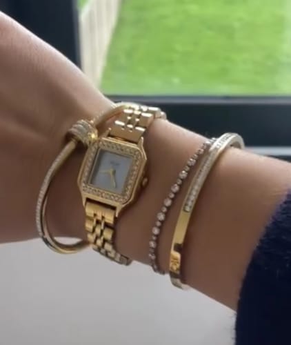 Customer photo review of LA MAJORELLE MONTRE DORÉ AVEC CHIFFRES ARABES