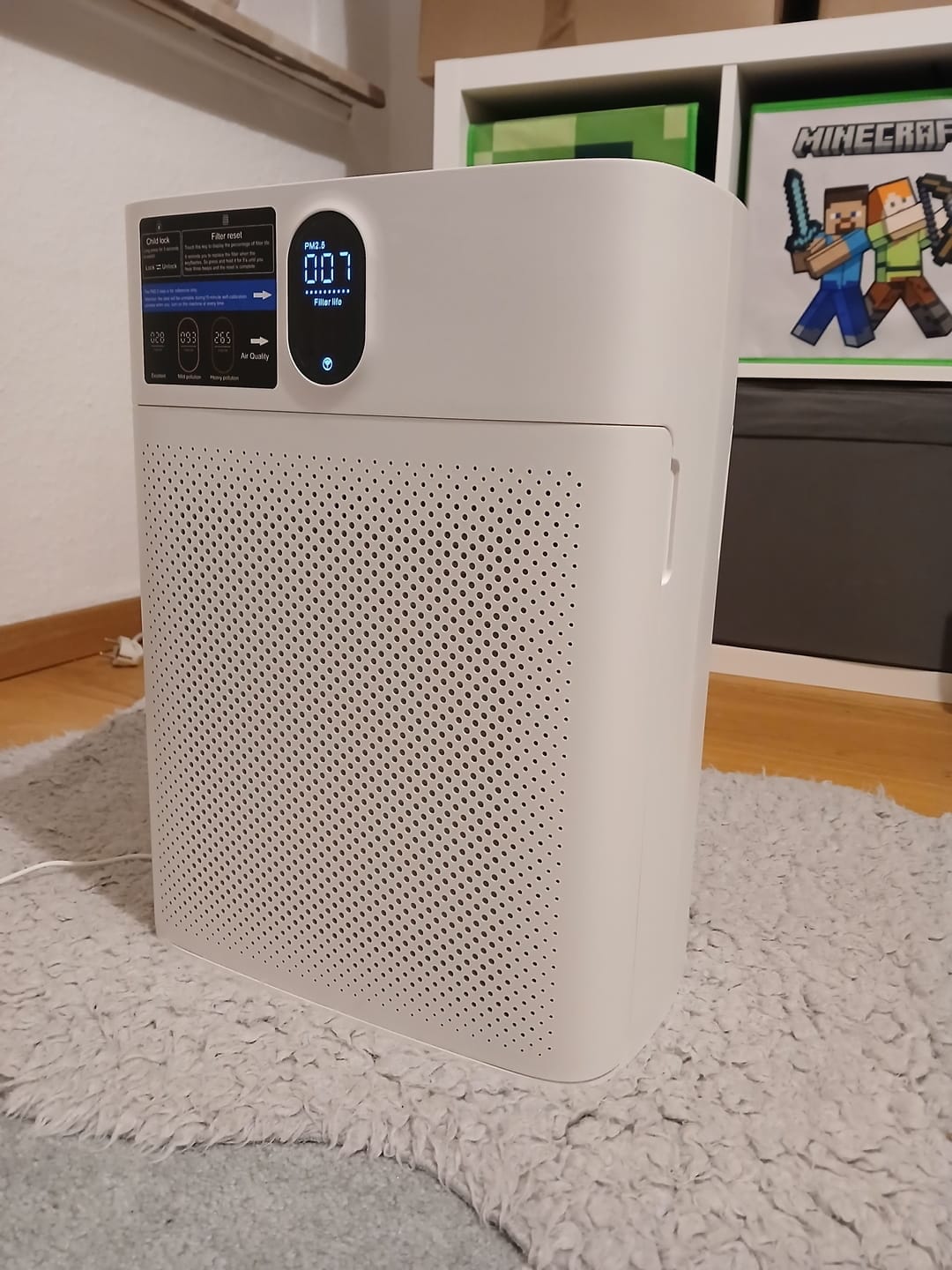 Customer photo review of Smart Air Purifier V1 Pro – Powerful HEPA Filtration with PM2.5 Sensor, App & Voice Control for Clean Indoor Air