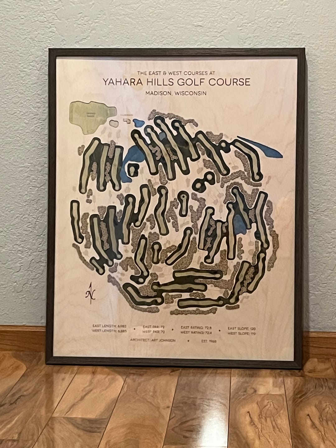 Customer photo review of Custom 3D Multi-Layer Golf Map