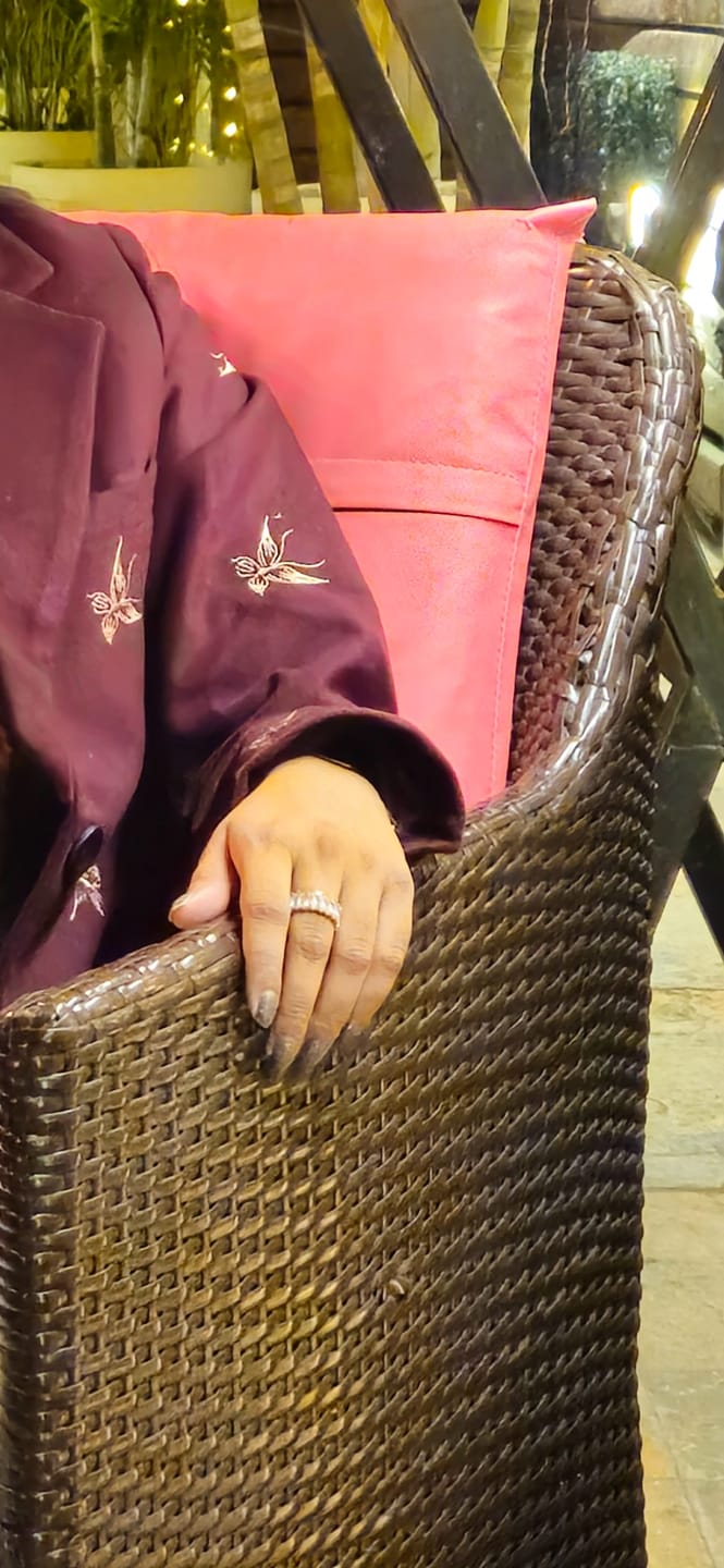 Customer photo review of Radiant White Stone Band Ring