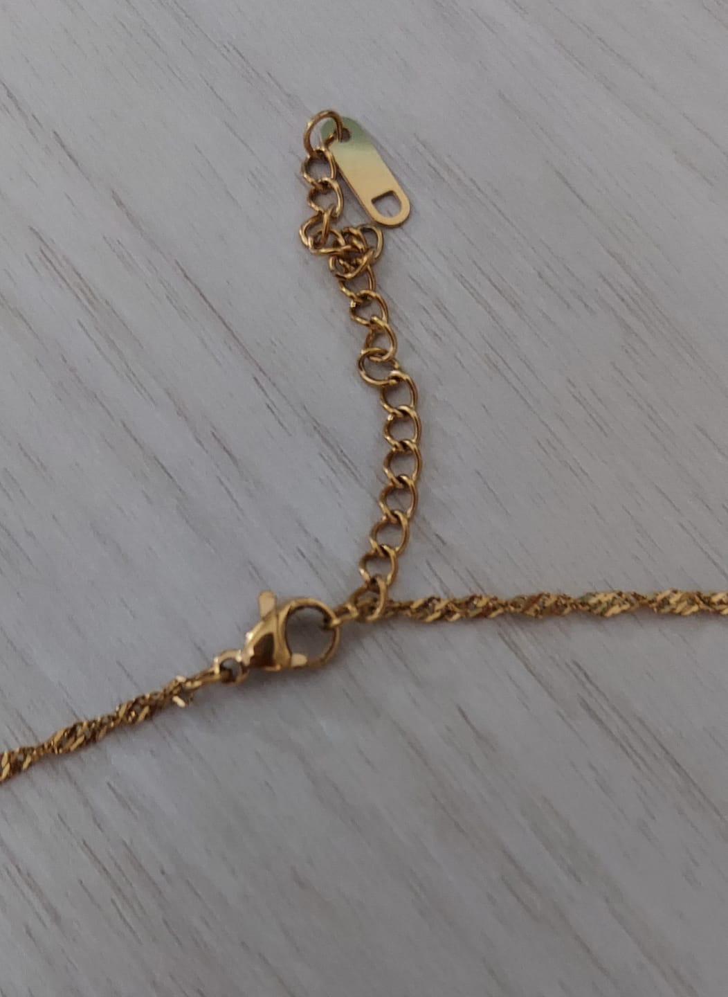 Customer photo review of Colar Estrela Rosa dos Ventos Banhado em Ouro 18k