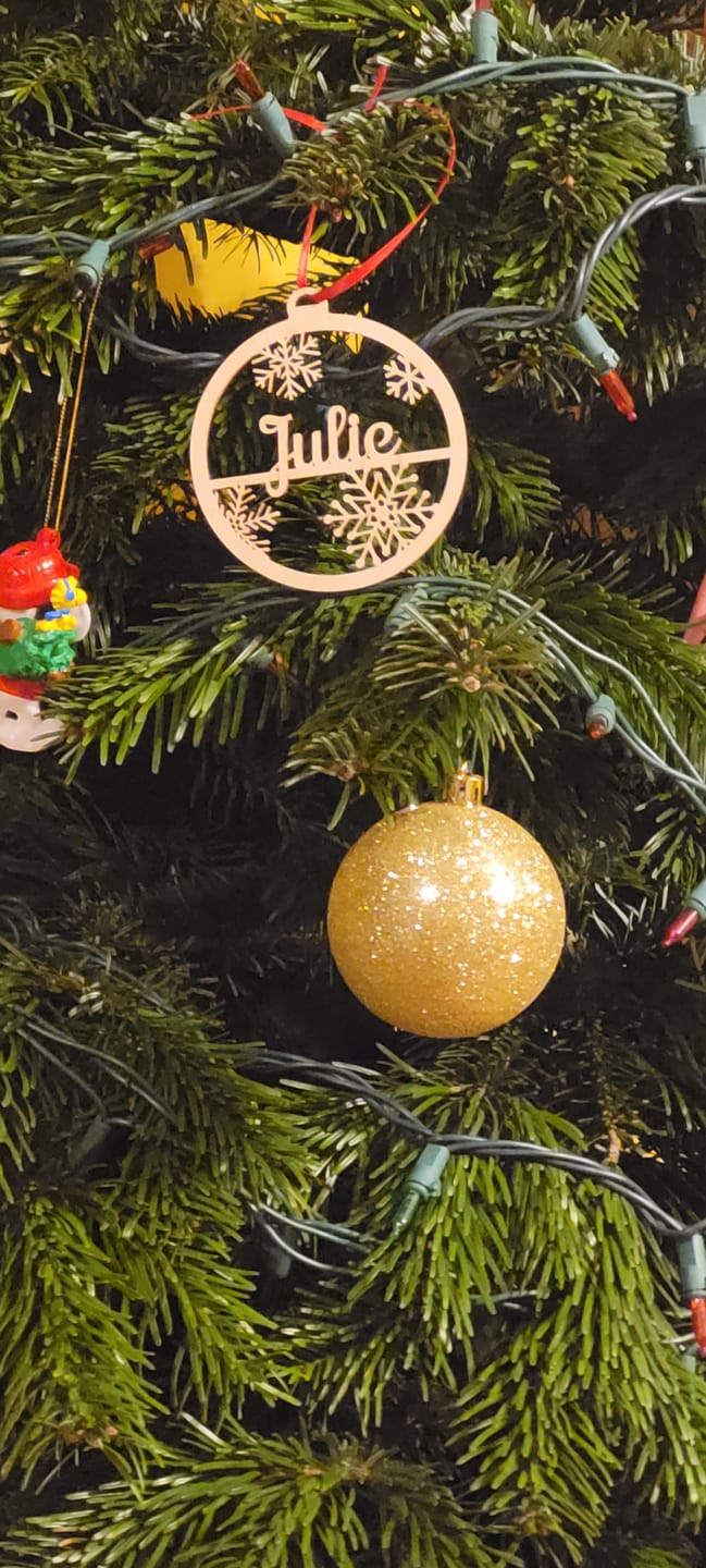 Customer photo review of Personalized Christmas Ornaments