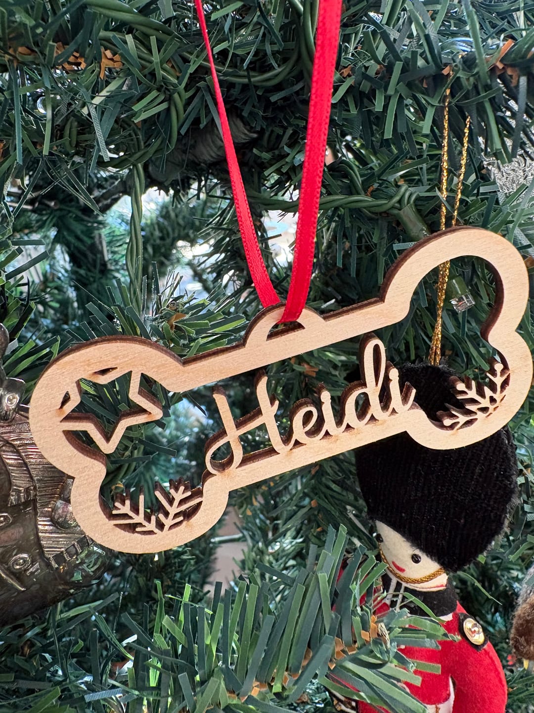 Customer photo review of Personalized Pet Christmas Ornament