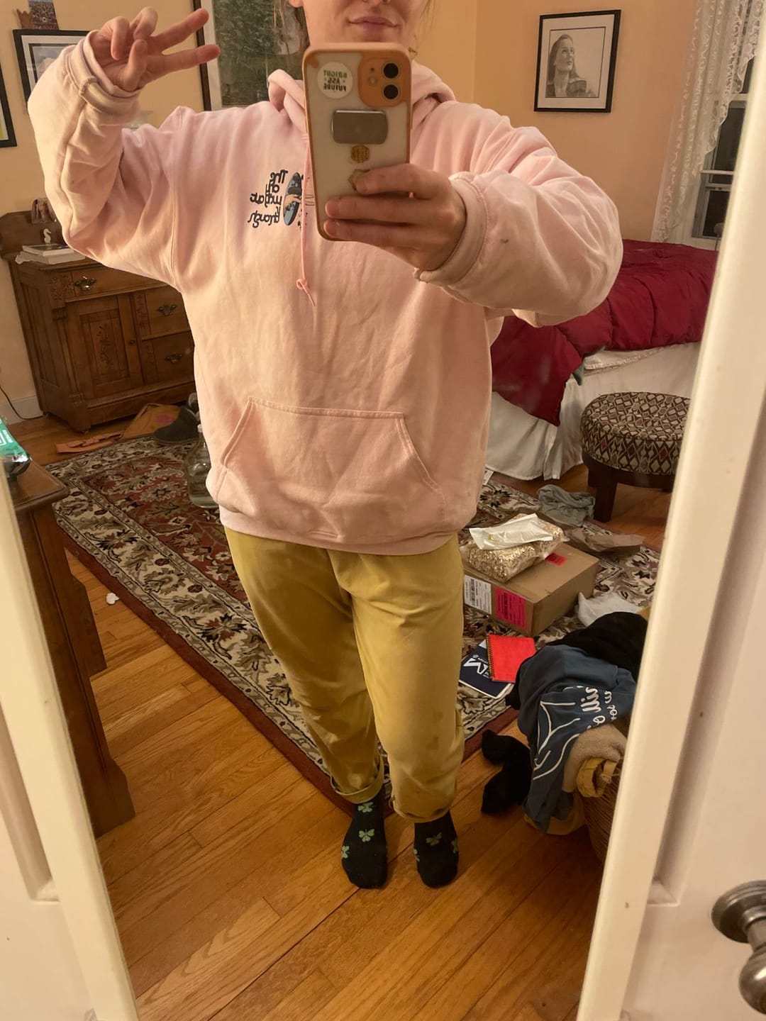 Customer photo review of The Only Way Out is Through Hoodie