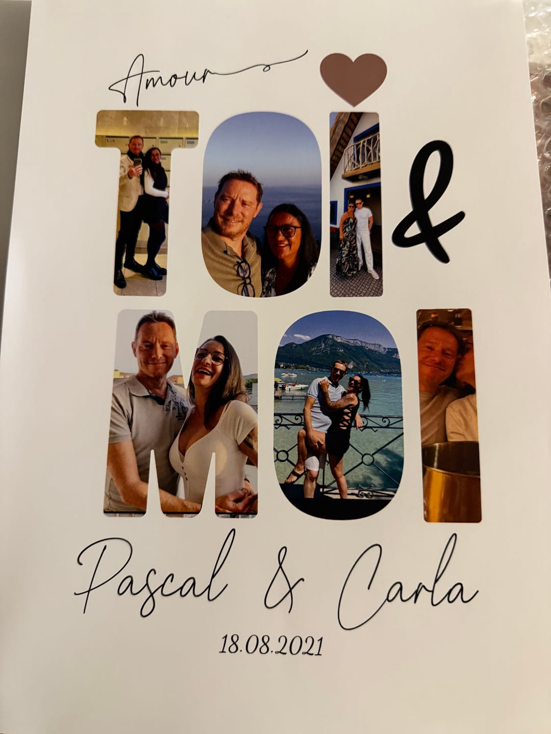 Customer photo review of Toi & Moi -  Affiche Personnalisée