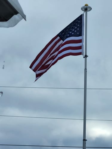 Customer photo review of Ultra Heavy Duty American Flag - 2-ply Polyester - Made In USA