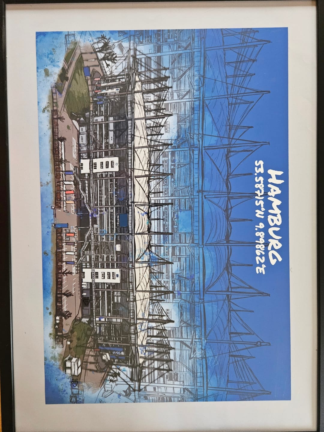 Customer photo review of Stadion Poster Hamburg Art Print