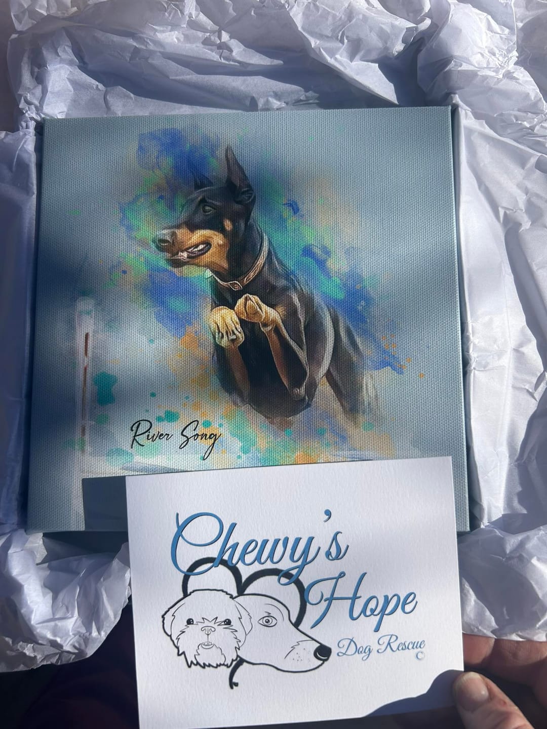 Customer photo review of Pet Art Canvas Print