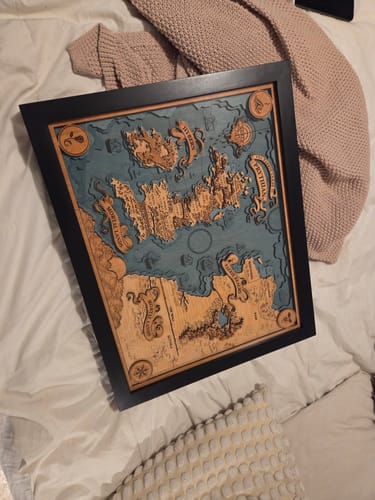 Customer photo review of PRYTHIAN 3D WOOD MAP