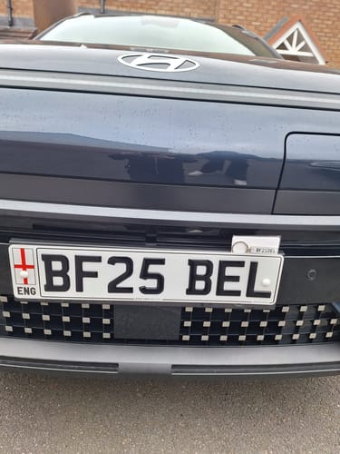Customer photo review of Personalised Metal Number Plate Keyring
