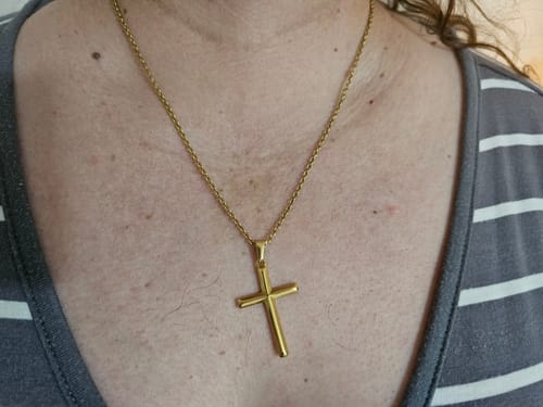 Customer photo review of Cross Pendant (Gold)