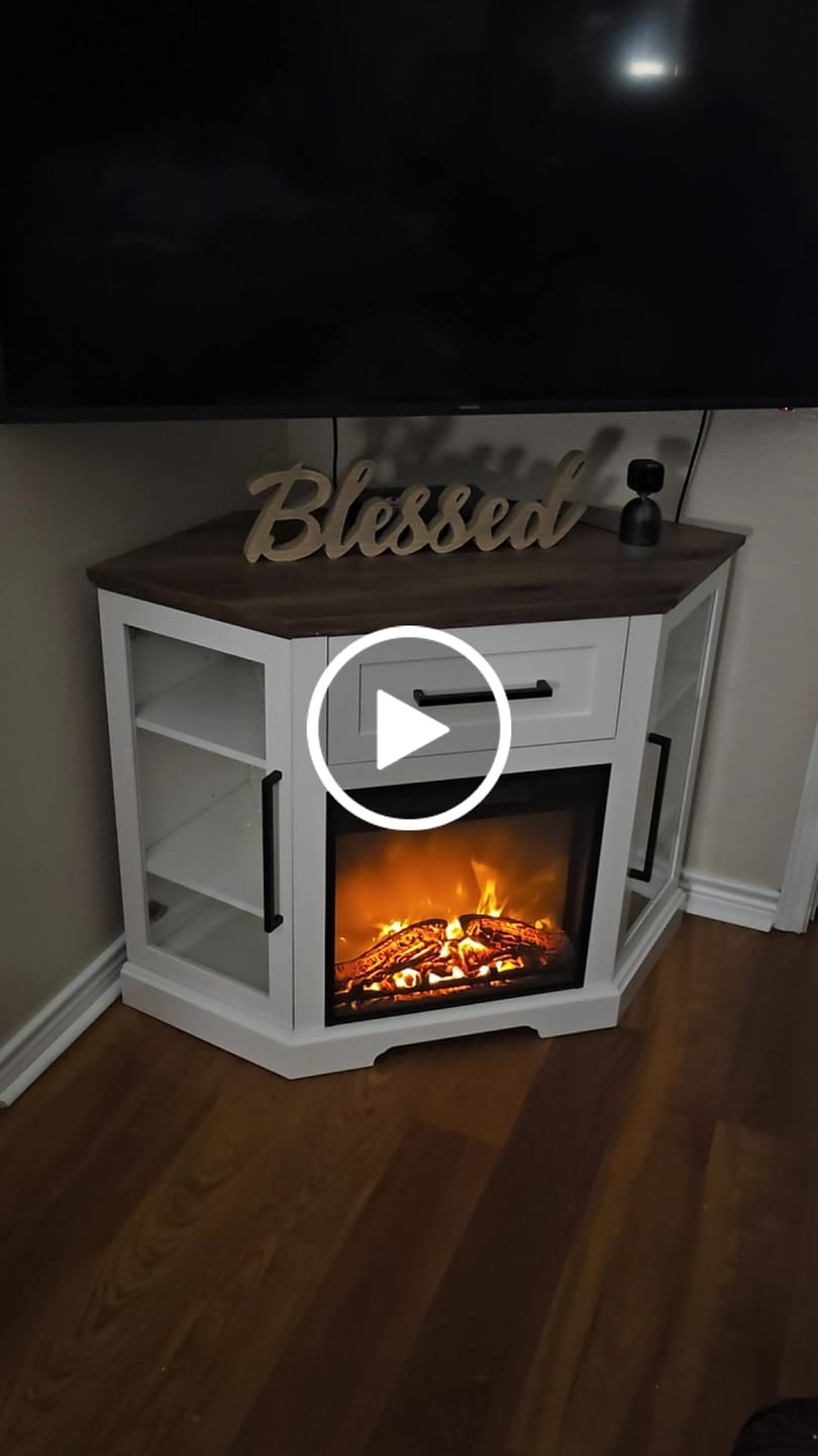 Customer video review of Dale 43" Corner Fireplace TV Stand