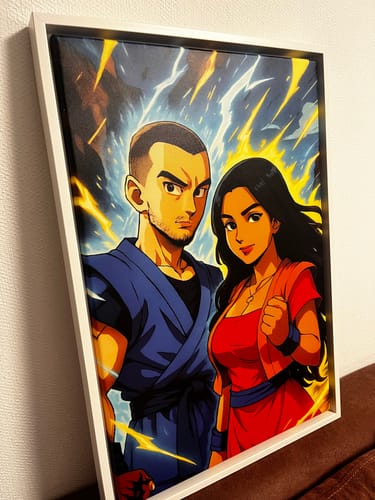 Customer photo review of Personalisierte Leinwand - Portrait im Dragonball-Stil