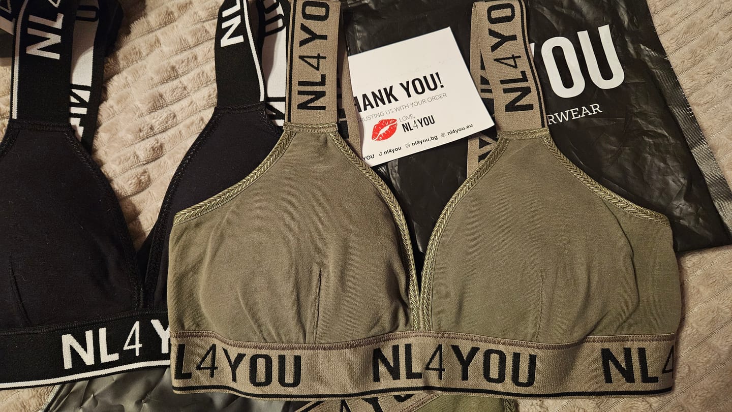 Customer photo review of Khaki Green - Памучен бралет