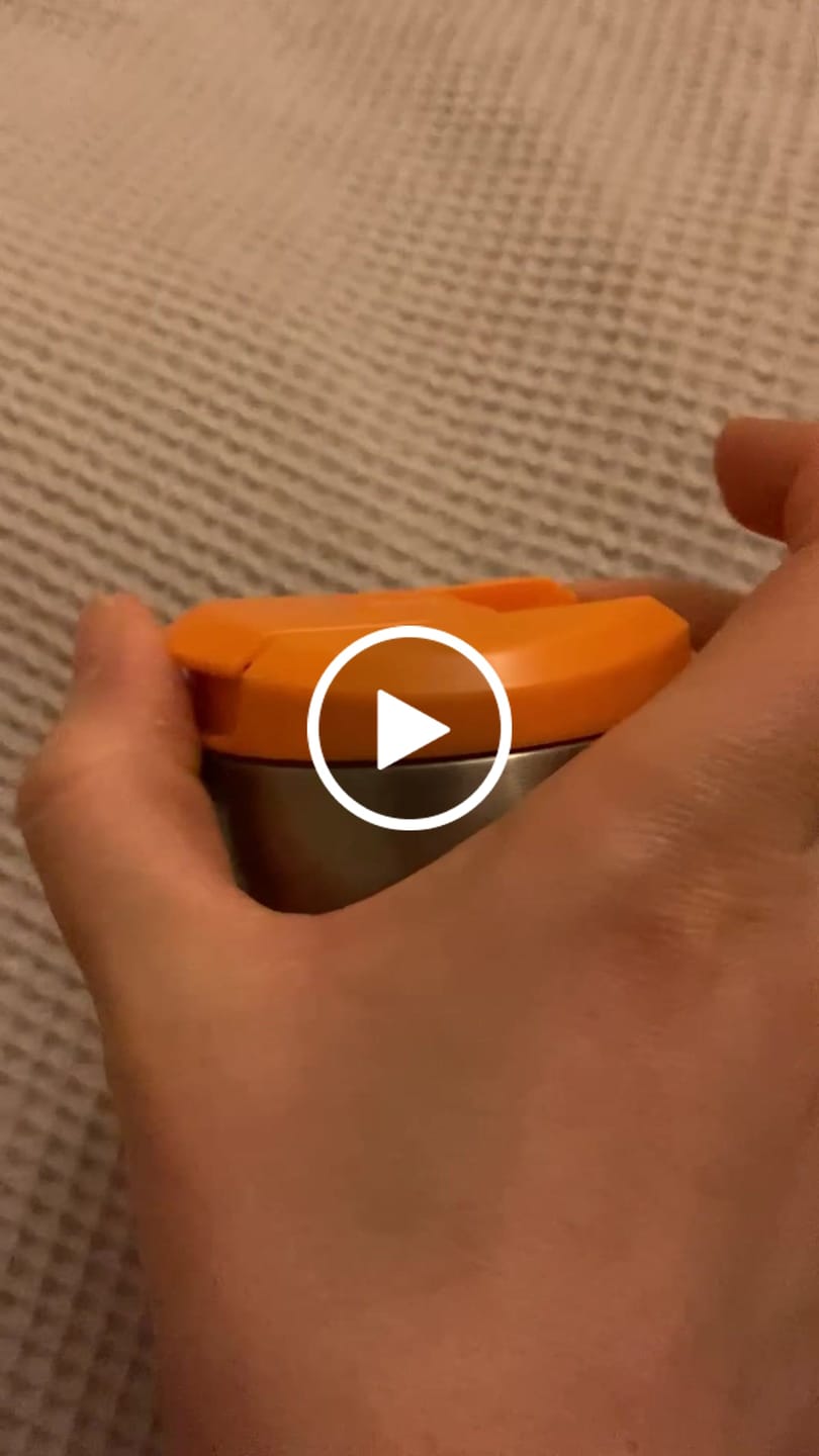 Customer video review of Stanley The Aerolight Transit Mug Goldenrod Coral 0.47L