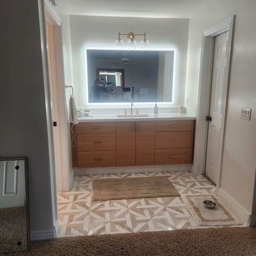 Customer photo review of Ashbury 72" Natural White Oak Bathroom Vanity