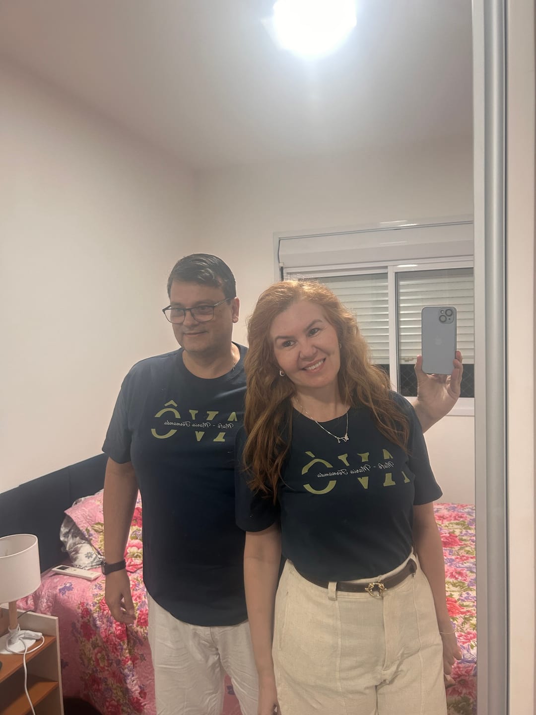 Customer photo review of Camiseta Personalizada MÃE / PAI E FILHOS - Algodão 100%