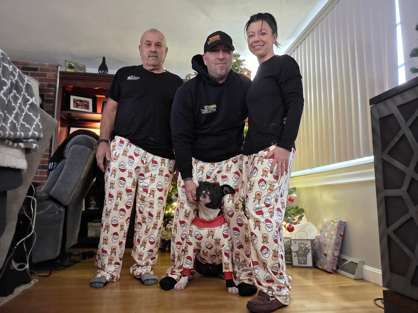 Customer photo review of Christmas Human Pajama Pants