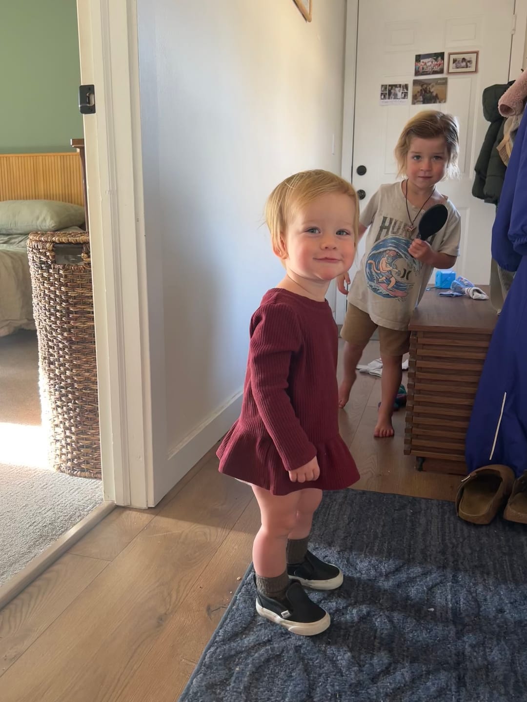 Customer photo review of Wool Socks, Baby and Toddler, Brown-Gray & White