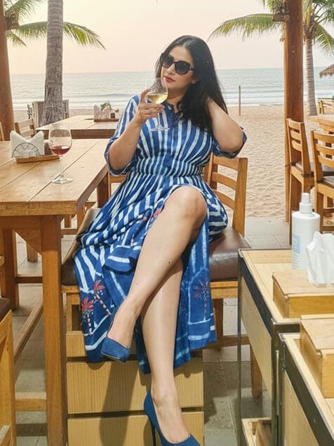 Customer photo review of Mrignayani Maxi Dress