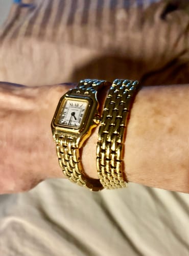 Customer photo review of Panthere 22mm Yellow Gold Double Chain 44cm