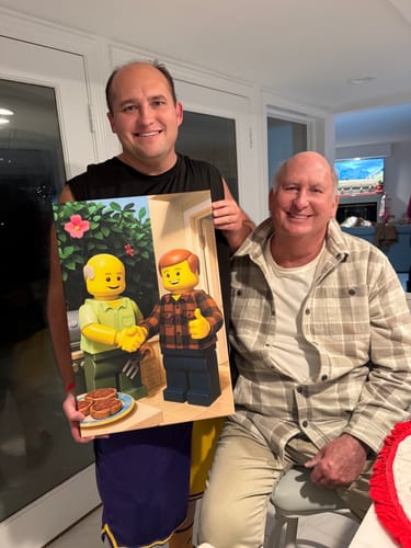 Customer photo review of Personalized Canvas - Portrait in Block-Style